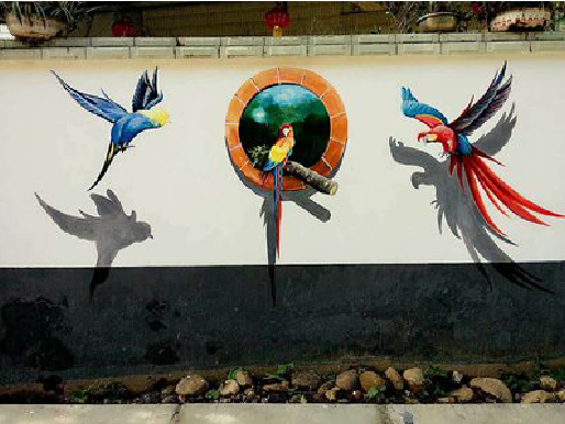 汉川视觉错位-3D墙绘设计