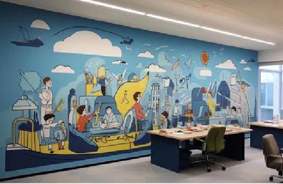 汉川办公室墙绘的特点。