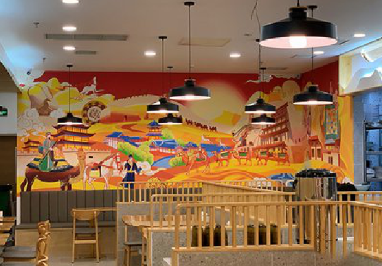 汉川商业空间彩绘介绍。