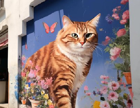 汉川自己绘制有个性的手绘墙